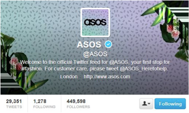 Asos Growing On Social Media