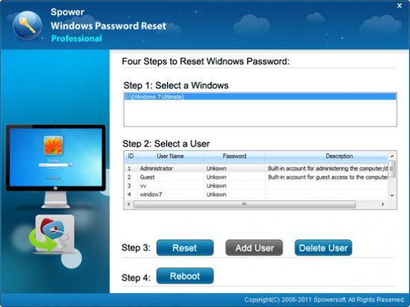 main screen to change windows 8 password