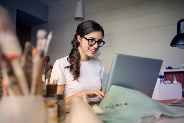 woman entrepreneur working